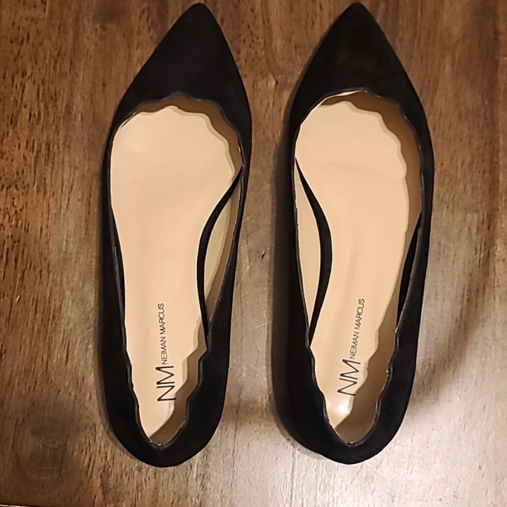 Neiman Marcus suede flats